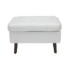 Tufted Fabric Mid-Century Modern Storage Ottoman & Walnut Legs Light Gray - OFM -Ottomans Official Shop unnamed file 10008
