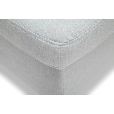 Tufted Fabric Mid-Century Modern Storage Ottoman & Walnut Legs Light Gray - OFM 8 Tufted Fabric Mid-Century Modern Storage Ottoman & Walnut Legs Light Gray - OFM – Image 6