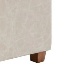 Square Storage Ottoman with Piping and Lift Off Lid Distressed Tan Faux Leather - WOVENBYRD -Ottomans Official Shop unnamed file 10022