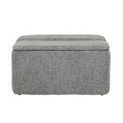 Stout Storage Ottoman Polyester/Metal/Wood Light Gray - LumiSource -Ottomans Official Shop unnamed file 10060