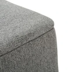 Stout Storage Ottoman Polyester/Metal/Wood Light Gray - LumiSource -Ottomans Official Shop unnamed file 10063