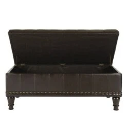 OSP Home Furnishings Caldwell Storage Ottoman Bonded Leather - INSPIRED by Bassett