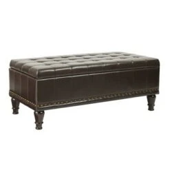 OSP Home Furnishings Caldwell Storage Ottoman Bonded Leather - INSPIRED by Bassett -Ottomans Official Shop unnamed file 10072