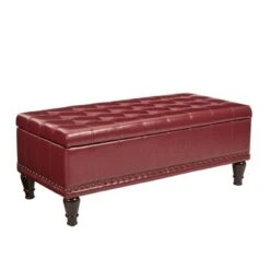 OSP Home Furnishings Caldwell Storage Ottoman Bonded Leather - INSPIRED by Bassett -Ottomans Official Shop unnamed file 10073