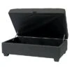 Antonio Storage Ottoman - Corliving Dark Gray