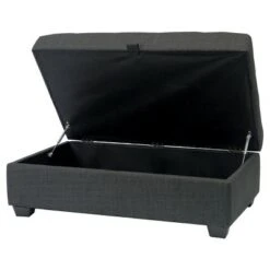 Antonio Storage Ottoman - Corliving Dark Gray
