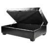 Antonio Bonded Leather Storage Ottoman - CorLiving Black