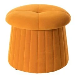 Fabulaxe Modern Tufted Velvet Mushroom Shape Storage Ottoman Storage Stool Trunk 18 Fabulaxe Modern Tufted Velvet Mushroom Shape Storage Ottoman Storage Stool Trunk -Ottomans Official Shop unnamed file 10158