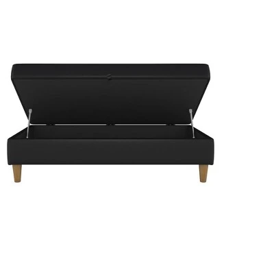 DHP Hartford Storage Ottoman - Dorel Home Products Black 4 DHP Hartford Storage Ottoman - Dorel Home Products Black – Image 3