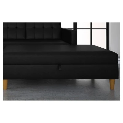 DHP Hartford Storage Ottoman - Dorel Home Products Black 11 DHP Hartford Storage Ottoman - Dorel Home Products Black – Image 10