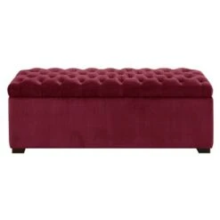 Carson Tufted Storage Ottoman - Picket House Furnishings Deep Emerald -Ottomans Official Shop unnamed file 1026