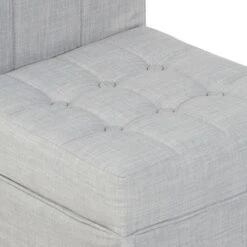 Skirted Tufted Vanity Seat Gray - Silverwood