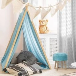 Mila Backless Vanity Ottoman Stool Teal - Hillsdale Furniture