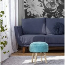 Mila Backless Vanity Ottoman Stool Teal - Hillsdale Furniture -Ottomans Official Shop unnamed file 10284