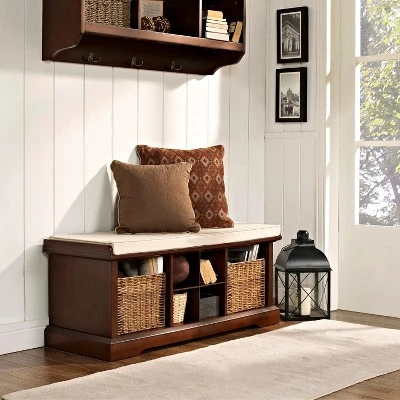 Brennan Entryway Bench - Crosley Mahogany 6 Brennan Entryway Bench - Crosley Mahogany – Image 4