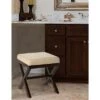 18.5" Morgan Backless Upholstered Wood Vanity Stool Golden Beige - Hillsdale Furniture -Ottomans Official Shop unnamed file 10329