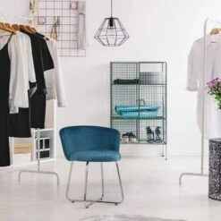 Marisol Metal Vanity Stool Blue - Hillsdale Furniture -Ottomans Official Shop unnamed file 10337