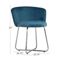 Marisol Metal Vanity Stool Blue - Hillsdale Furniture -Ottomans Official Shop unnamed file 10343