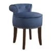 Lena Wood Vanity Stool Blue Velvet - Hillsdale Furniture -Ottomans Official Shop unnamed file 10365