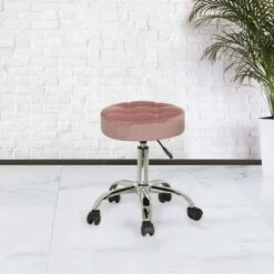 Nora Tufted Adjustable Backless Metal Vanity Stool Pink - Hillsdale Furniture 12 Nora Tufted Adjustable Backless Metal Vanity Stool Pink - Hillsdale Furniture -Ottomans Official Shop unnamed file 10376