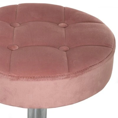Nora Tufted Adjustable Backless Metal Vanity Stool Pink - Hillsdale Furniture 8 Nora Tufted Adjustable Backless Metal Vanity Stool Pink - Hillsdale Furniture – Image 6