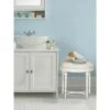 Cape May 19" Vanity Stool - Matte White - Hillsdale Furniture