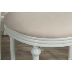 Cape May 19" Vanity Stool - Matte White - Hillsdale Furniture -Ottomans Official Shop unnamed file 10383