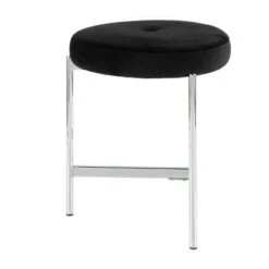 Chloe Contemporary Vanity Stool Chrome Metal - LumiSource White/chrome -Ottomans Official Shop unnamed file 10386