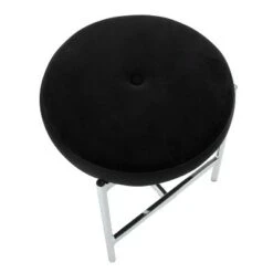 Chloe Contemporary Vanity Stool Chrome Metal - LumiSource White/chrome -Ottomans Official Shop unnamed file 10390