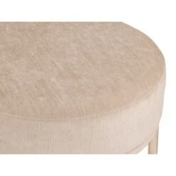 18" Swanson Backless Upholstered Metal Vanity Stool Bone White - Hillsdale Furniture