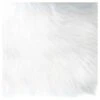 Faux Fur Rectangle Bench White - HomePop