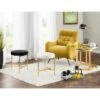 Chloe Contemporary Vanity Stool Gold Metal - LumiSource Black/gold -Ottomans Official Shop unnamed file 10407