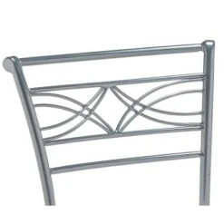 19" Dutton Metal Vanity Stool Chrome - Hillsdale Furniture