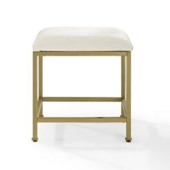 Ottomans Official Shop 23 Aimee Vanity Stool Gold - Crosley