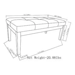 Abbey Tufted Ottoman Bench - Wyndenhall Brown -Ottomans Official Shop unnamed file 1052