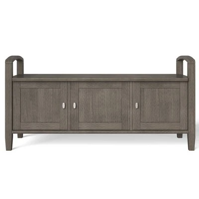44" Norfolk Solid Wood Entryway Storage Bench - WyndenHall Rustic Natural Aged Brown 6 44" Norfolk Solid Wood Entryway Storage Bench - WyndenHall Rustic Natural Aged Brown – Image 4