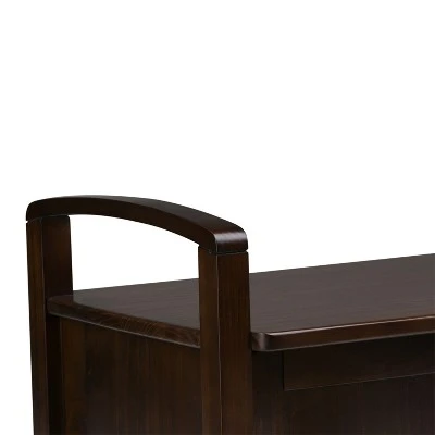 44" Norfolk Solid Wood Entryway Storage Bench - WyndenHall Rustic Natural Aged Brown 8 44" Norfolk Solid Wood Entryway Storage Bench - WyndenHall Rustic Natural Aged Brown – Image 6