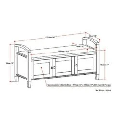 44" Norfolk Solid Wood Entryway Storage Bench - WyndenHall Rustic Natural Aged Brown 26 44" Norfolk Solid Wood Entryway Storage Bench - WyndenHall Rustic Natural Aged Brown -Ottomans Official Shop unnamed file 1075