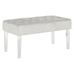 Ella 35" Bench - Linon Light Gray -Ottomans Official Shop unnamed file 1089