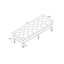 62" Isabelle Bench - Linon Natural -Ottomans Official Shop unnamed file 1096