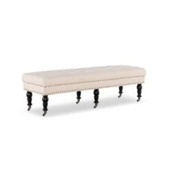 62" Isabelle Bench - Linon Natural -Ottomans Official Shop unnamed file 1097