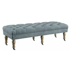 62" Isabelle Bench - Linon Natural -Ottomans Official Shop unnamed file 1098