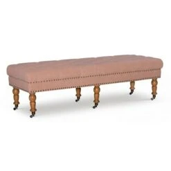 62" Isabelle Bench - Linon Natural -Ottomans Official Shop unnamed file 1099