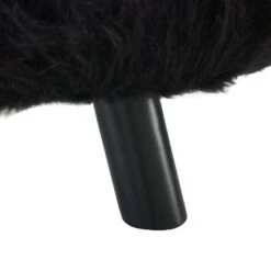 Faux Fur Foot Stool - Linon Black 14 Faux Fur Foot Stool - Linon Black -Ottomans Official Shop unnamed file 110