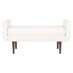 Henri Mid-Century Bench - Safavieh Cream/walnut -Ottomans Official Shop unnamed file 1107