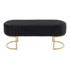 41" Demi Glam Pleated Bench - LumiSource Gold/black -Ottomans Official Shop unnamed file 1114