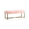 Faux Fur Rectangle Bench - Pink - HomePop -Ottomans Official Shop unnamed file 1121