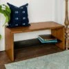 42" Two-Tone Rustic Farmhouse Entryway Bench with Shelf - Saracina Home Gray -Ottomans Official Shop unnamed file 1142