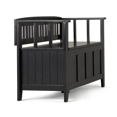 Normandy Solid Wood Entryway Storage Bench - Wyndenhall Distressed Gray 6 Normandy Solid Wood Entryway Storage Bench - Wyndenhall Distressed Gray – Image 4