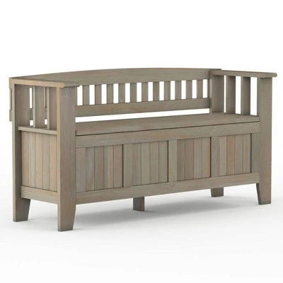 Normandy Solid Wood Entryway Storage Bench - Wyndenhall Distressed Gray 13 Normandy Solid Wood Entryway Storage Bench - Wyndenhall Distressed Gray – Image 11
